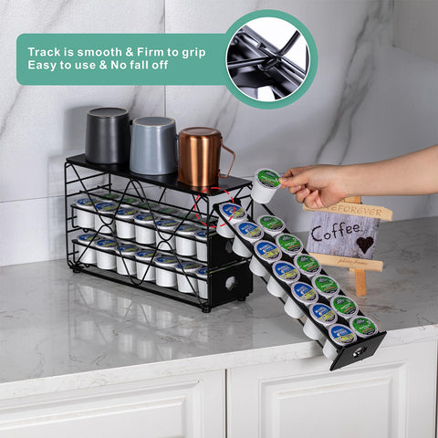 FlagShip K Cup Holder top surface supports mugs or accessories