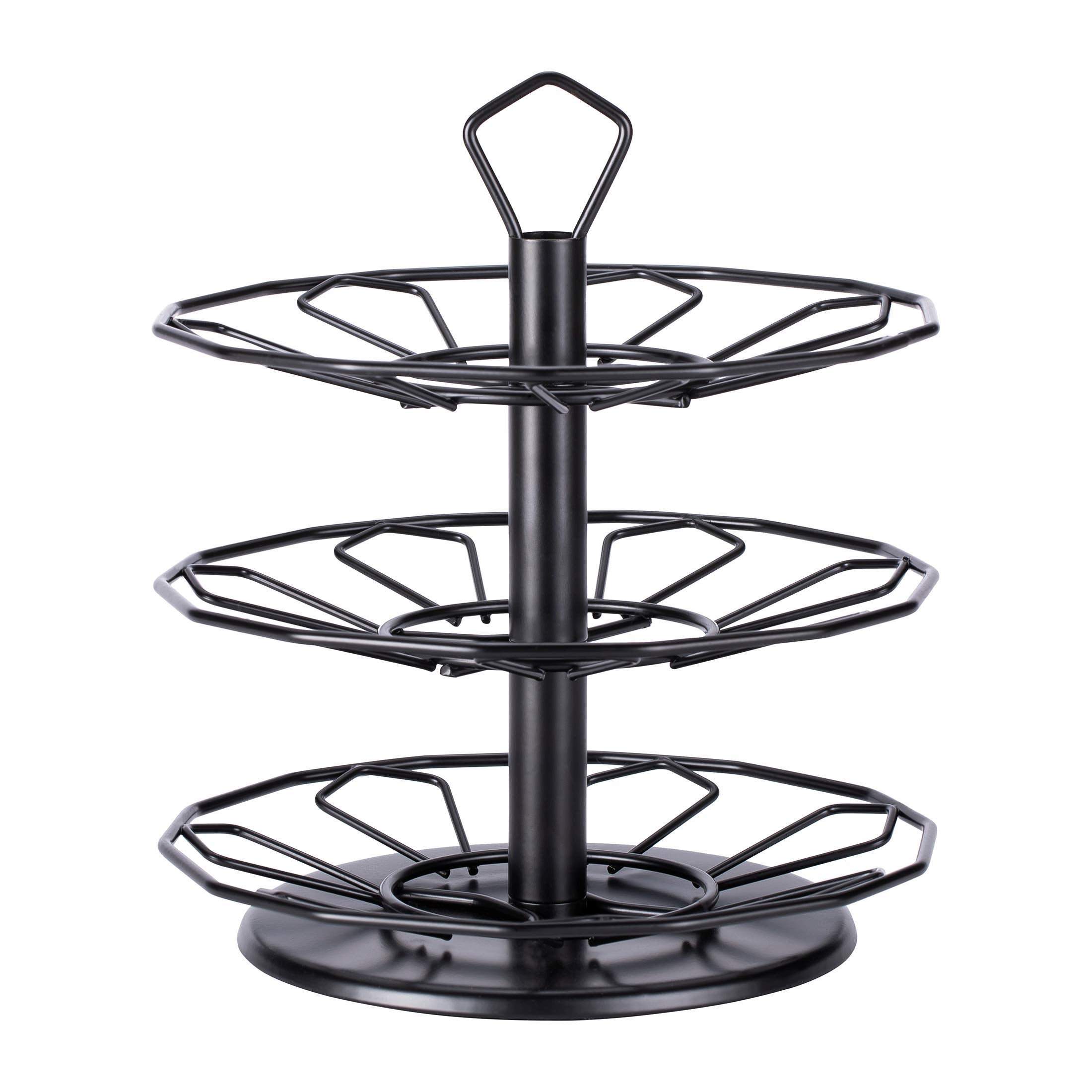 FlagShip K cup carousel metal close-up shows durable powder-coated finish
