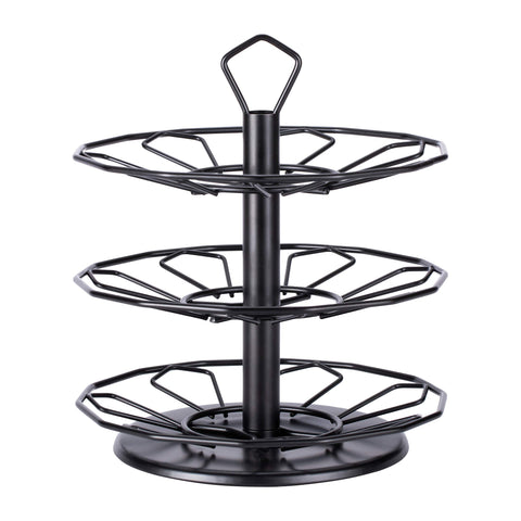 FlagShip K cup carousel metal close-up shows durable powder-coated finish