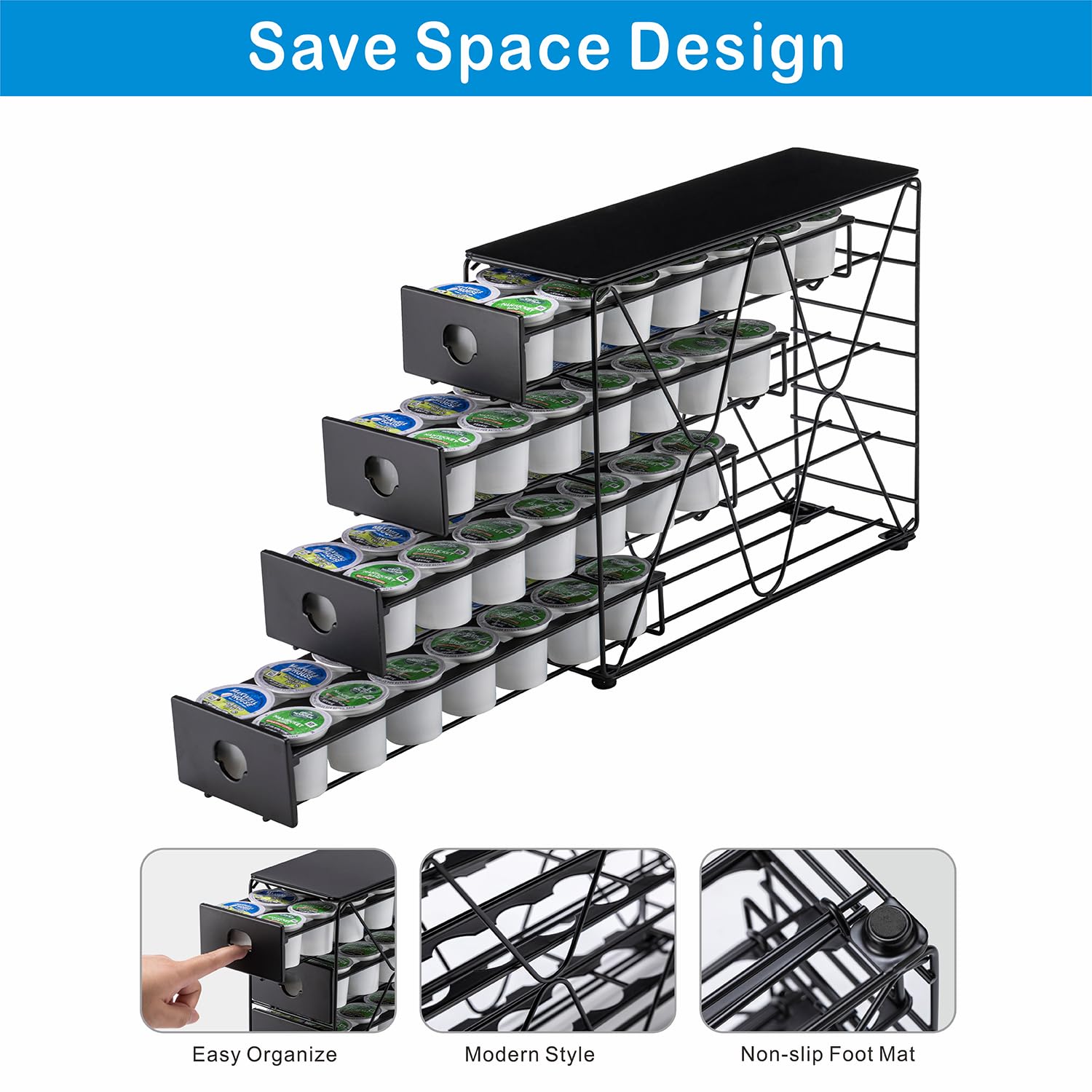 FlagShip K Cup Holder sturdy metal frame detail emphasizes durability