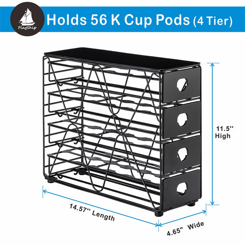 FlagShip K Cup Holder pull-out drawer for easy pod access and restocking