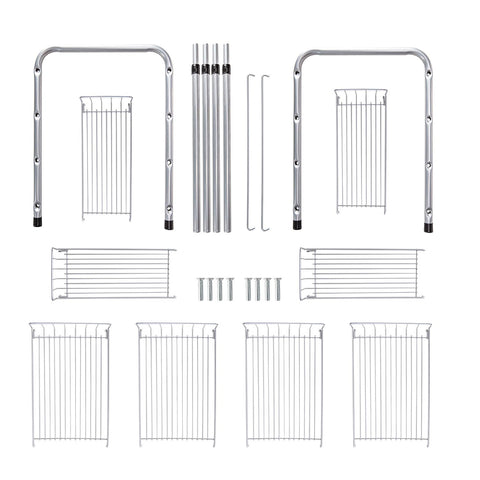 FlagShip sturdy two-tier rack holds bottles and cleaners securely