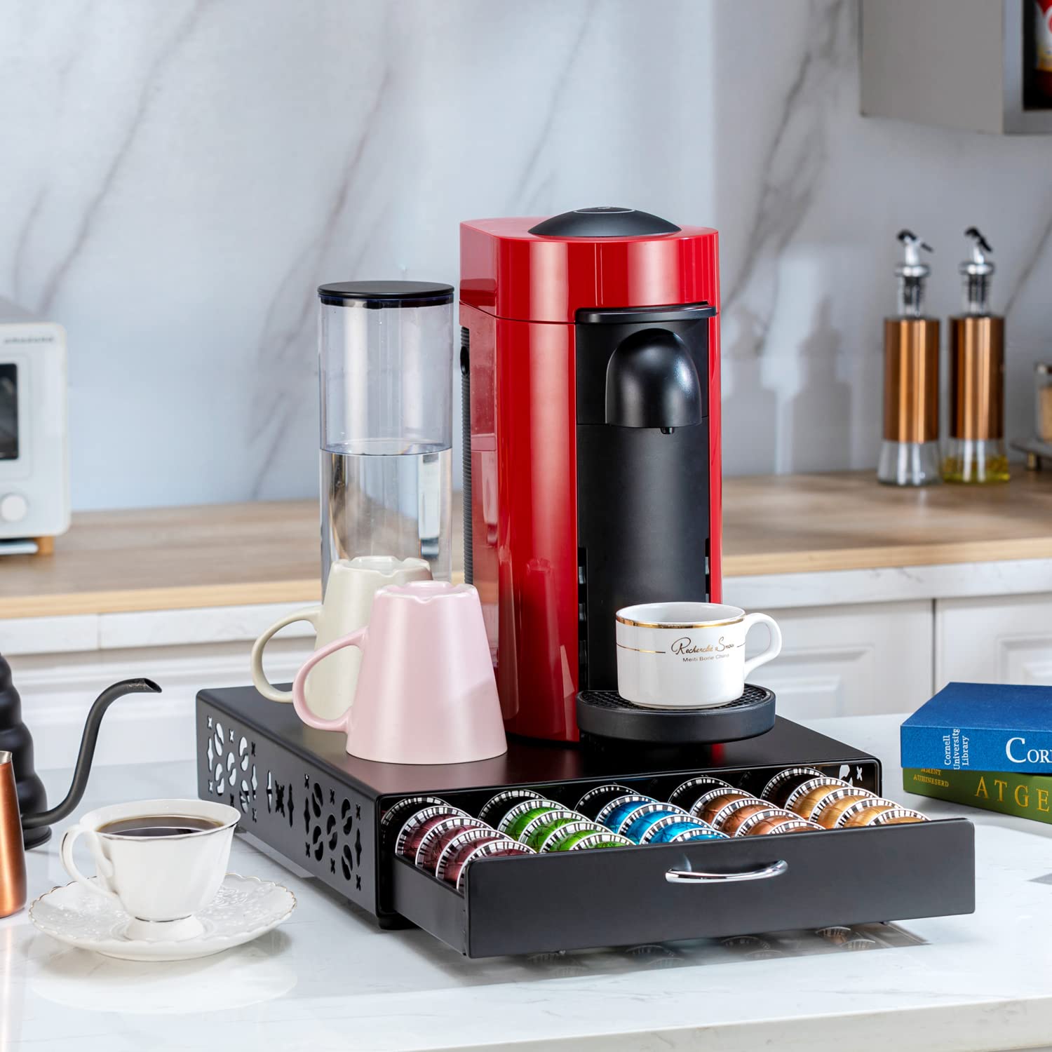 FlagShip Vertuo Pod Holder on a kitchen counter saving space daily use