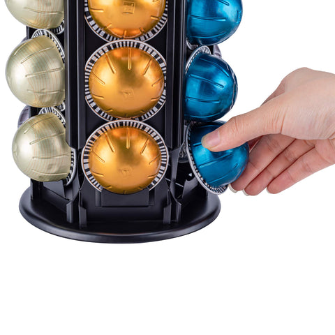 FlagShip Vertuo Pod Holder Stand features a durable metal build for longevity.
