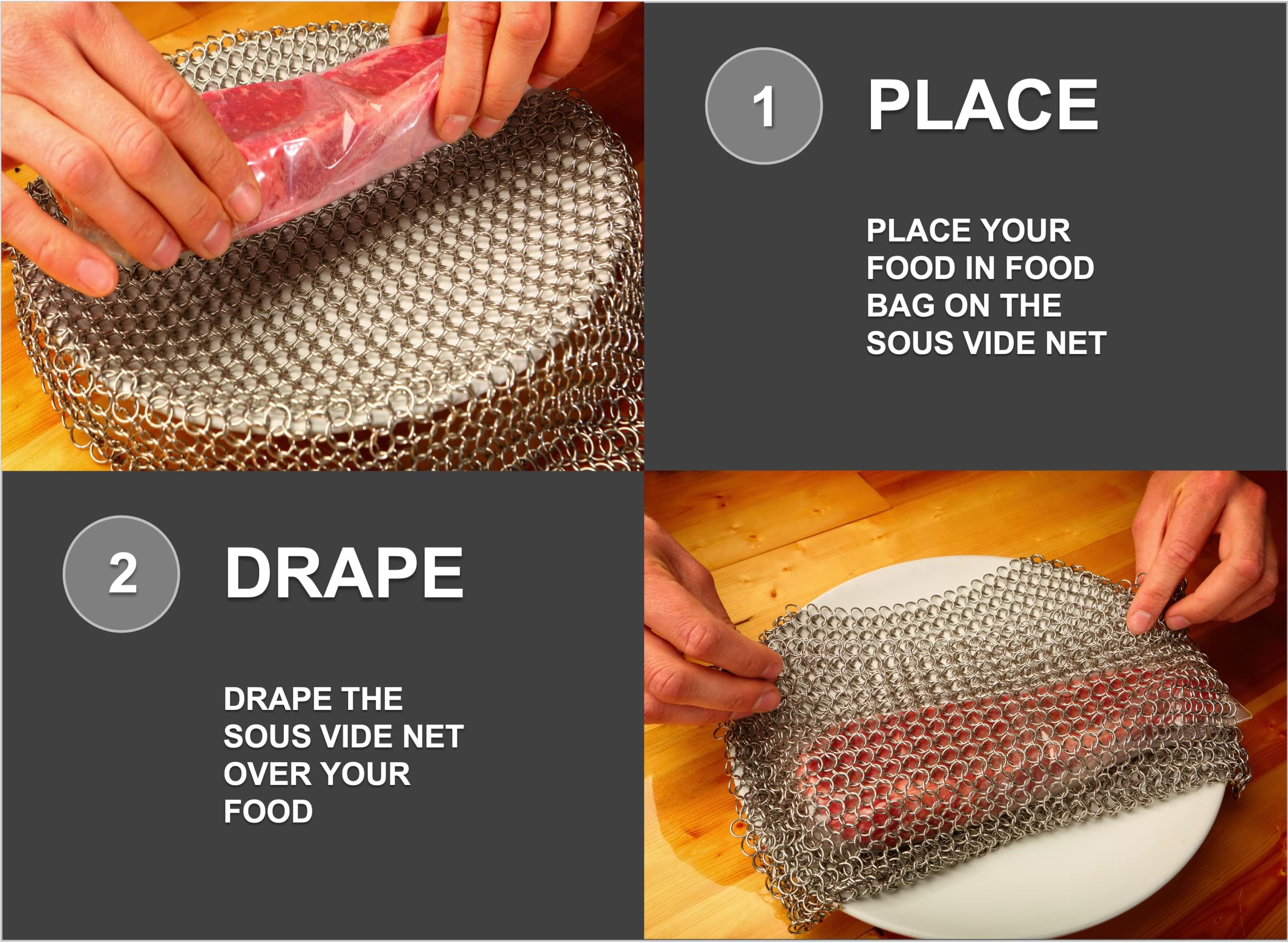 Flagtion net and magnets used with pressure cookers and slow cookers.