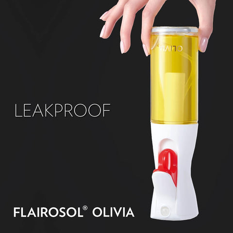 FLAIROSOL OLIVIA buckle design prevents leaks in transit
