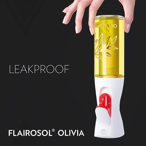 FLAIROSOL Olivia buckle design helps prevent leaks during transport.