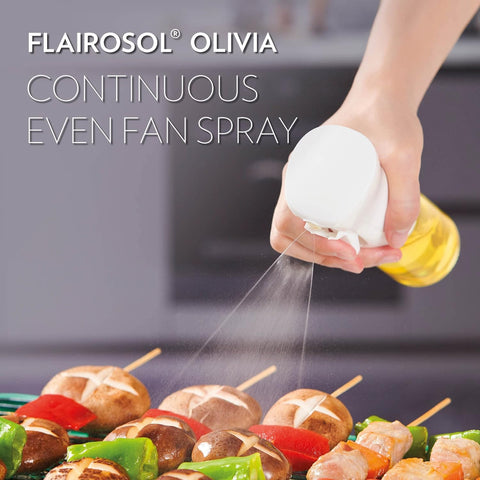 FLAIROSOL Olivia built-in filter keeps the spray nozzle clear.