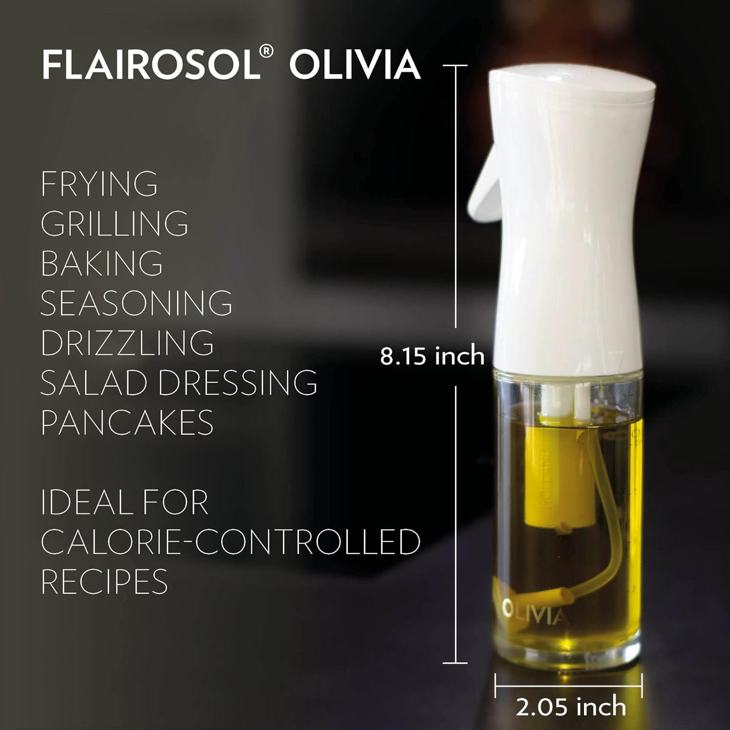 FLAIROSOL Olivia wide glass opening makes refilling simple.