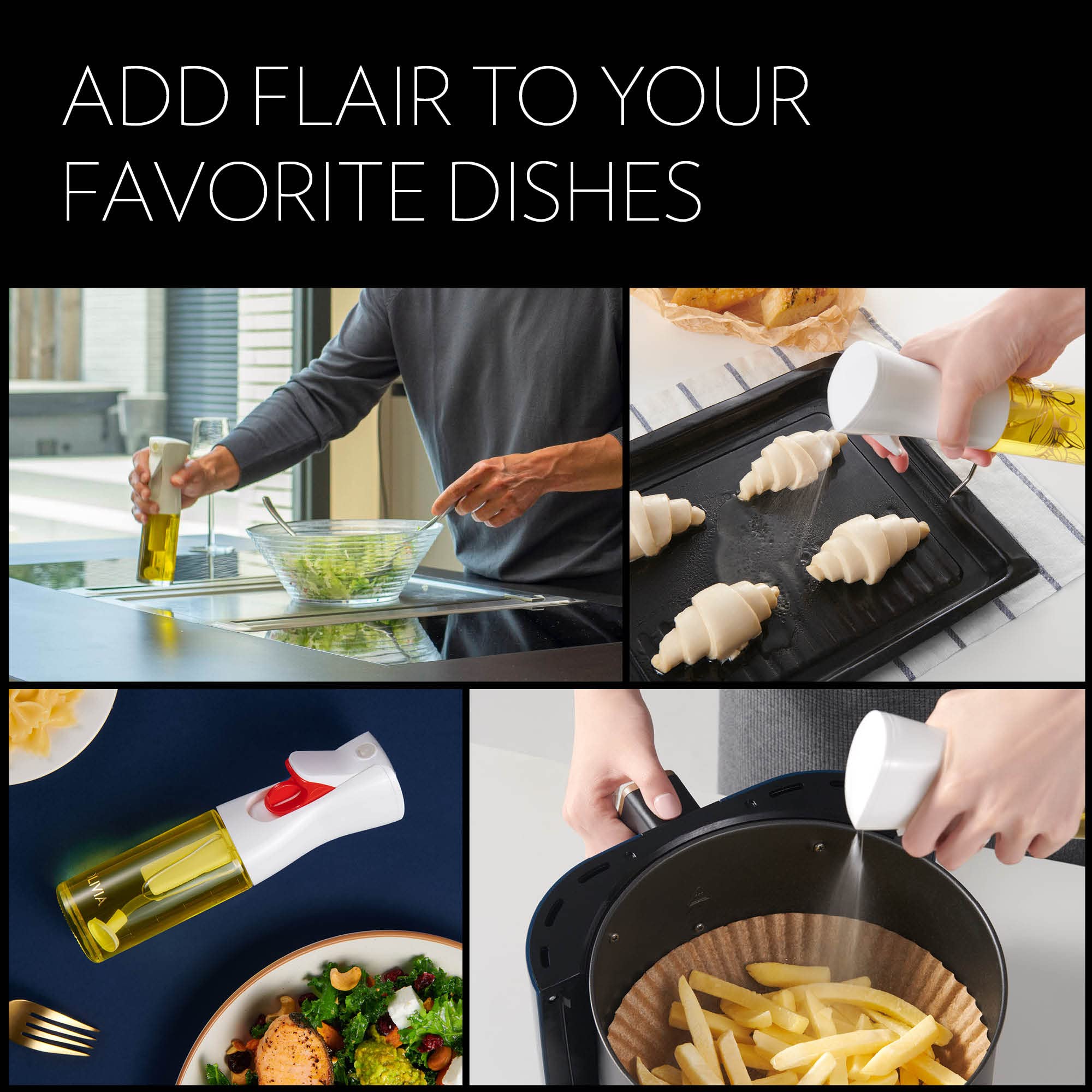 FLAIROSOL Olivia versatile for frying, grilling and seasoning.