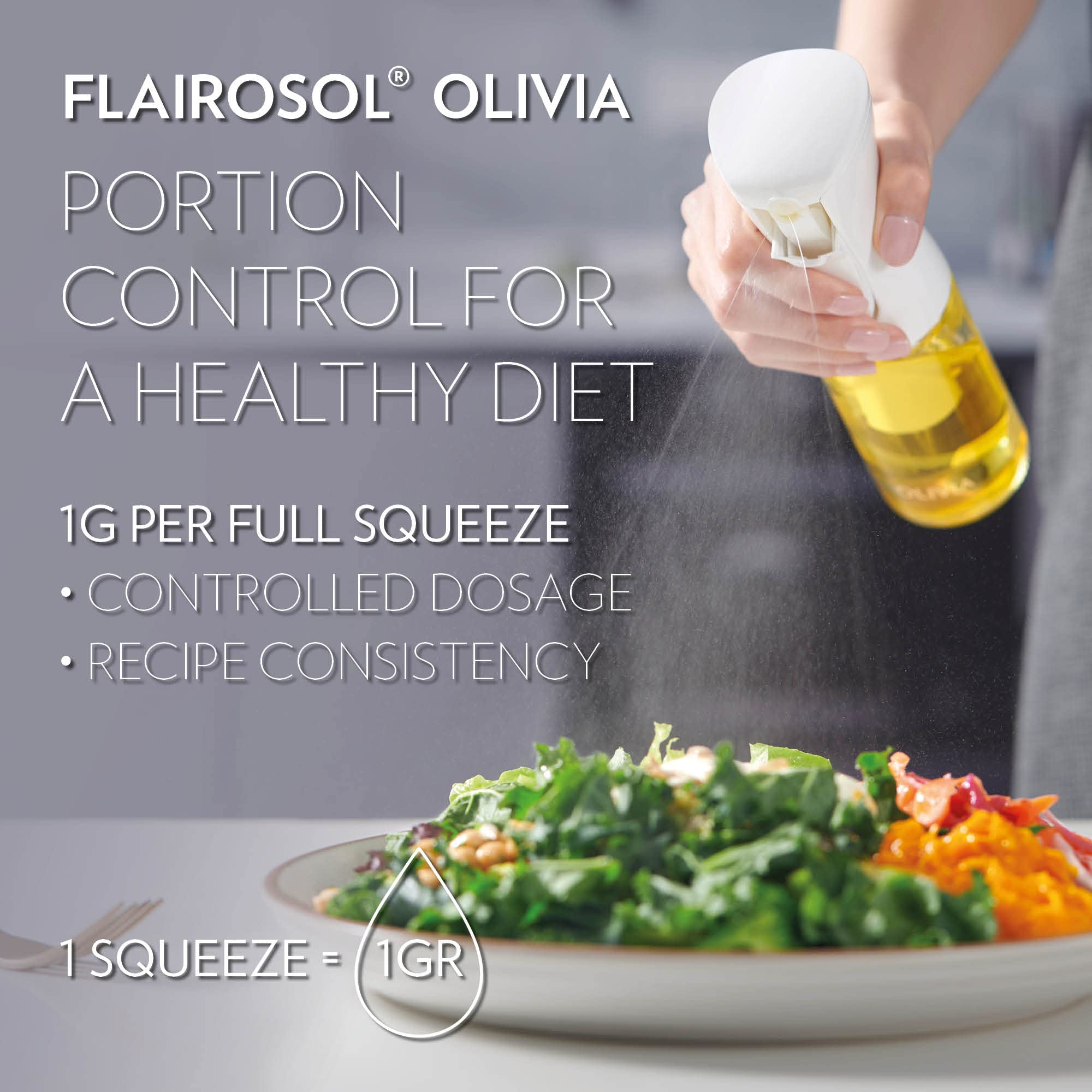 FLAIROSOL Olivia leakproof anti-drip trigger prevents leaks.
