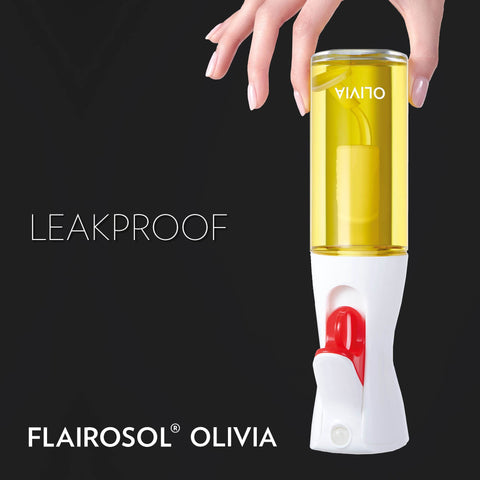 FLAIROSOL Olivia versatile sprayer works with olive oil, water, and sauces.
