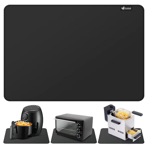 FLASLD heat-resistant mat placed under an air fryer to protect countertops.