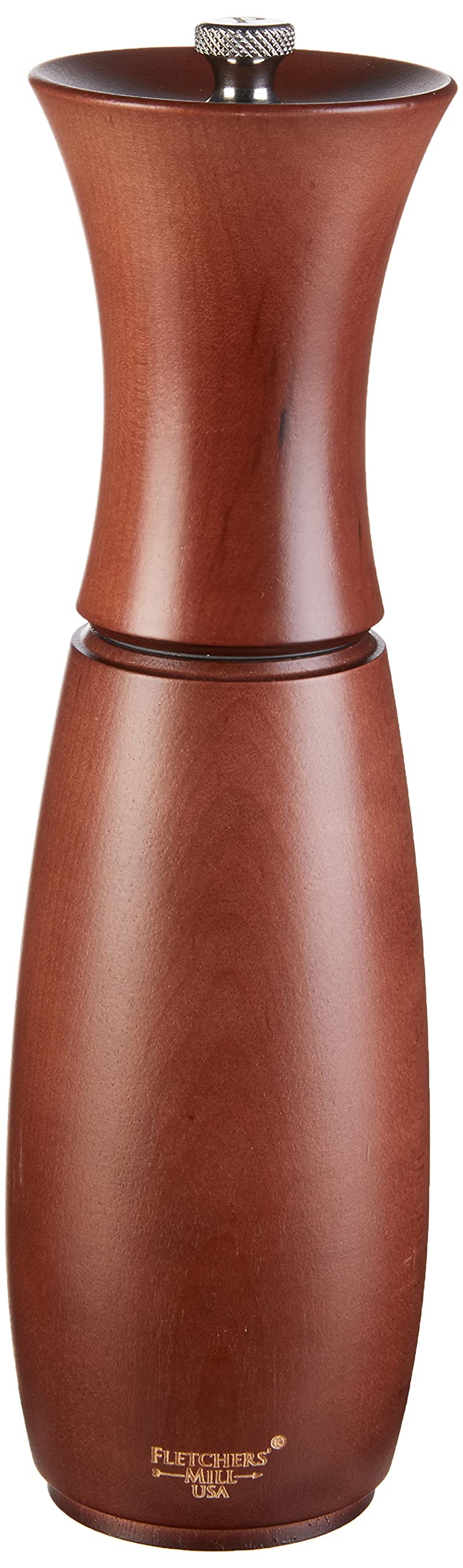 Fletchers' Mill Border Grill pepper mill in walnut finish, 8-inch for precise seasoning