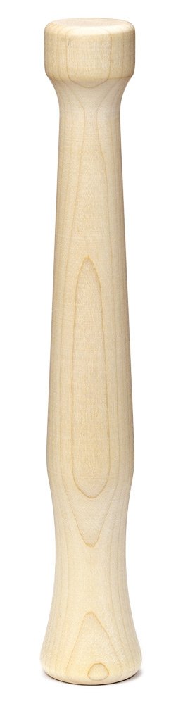Fletchers Mill muddler in solid American hardwood with long reach for tall glasses.