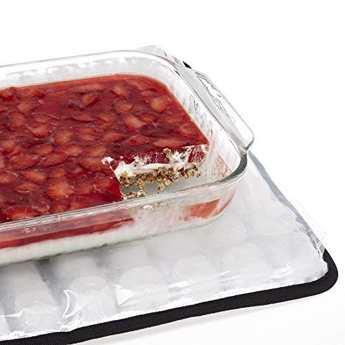 Easy setup: freeze ice sheet, slide in, and add foods
