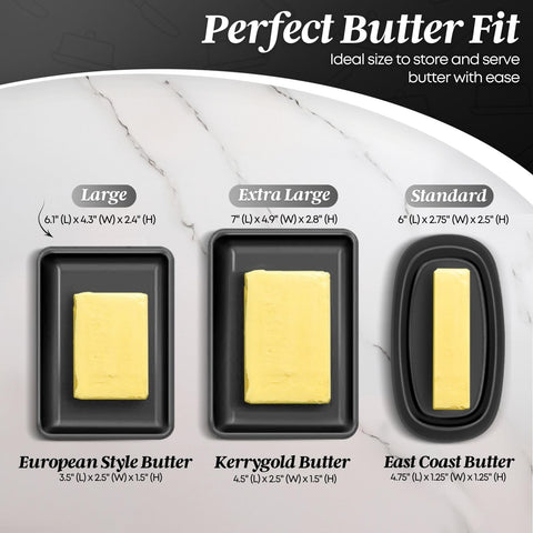 Flexzion butter dish on countertop designed for everyday use and display.