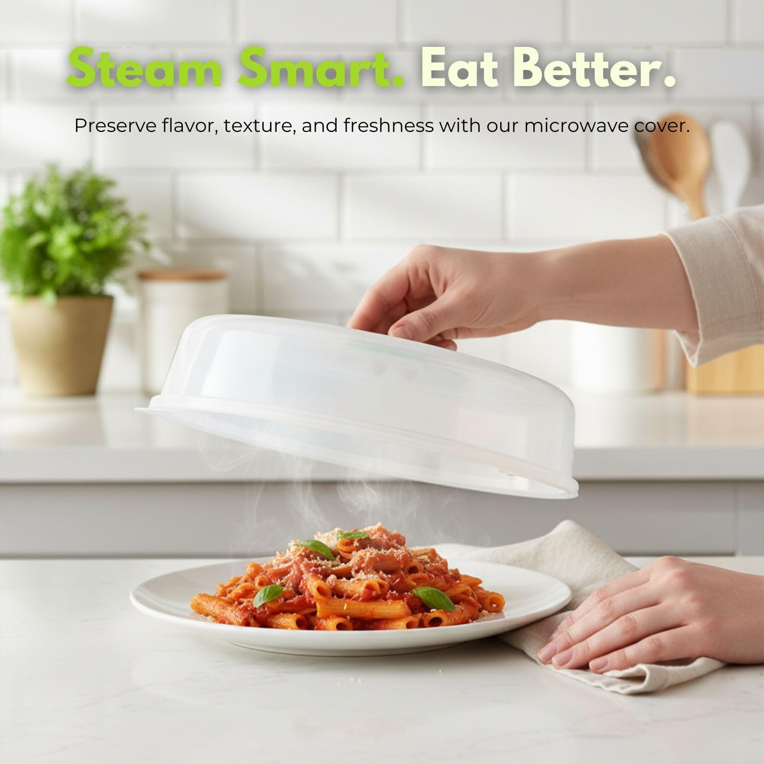Flexzion BPA-free plate cover supports mess-free reheating