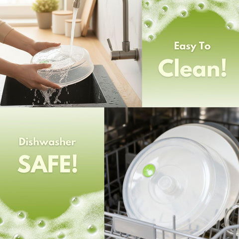 Flexzion 9-inch microwave cover for big bowls with simple cleanup