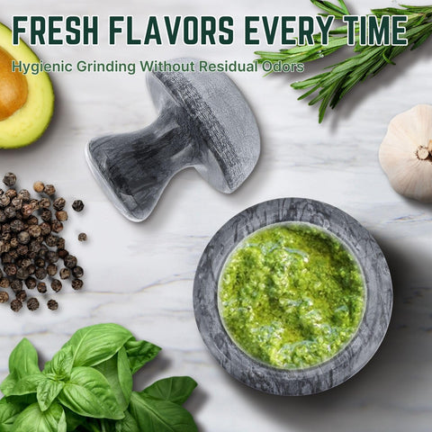 Flexzion 1/2 cup capacity handles small batches of spices or herbs.