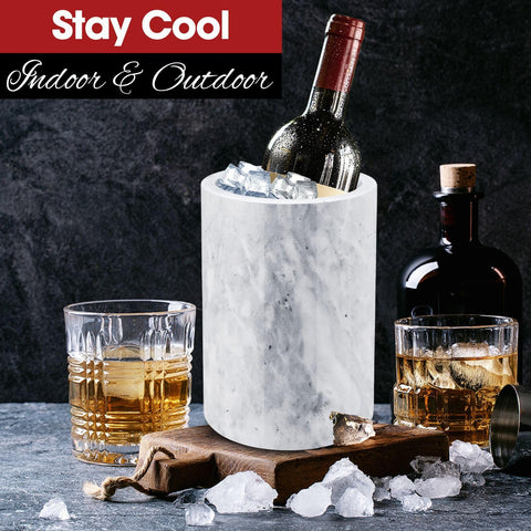 Flexzion white wine chiller display preserves cool temperature for better tasting moments