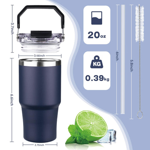 FLIFQI flip straw lid for quick sipping and dust protection