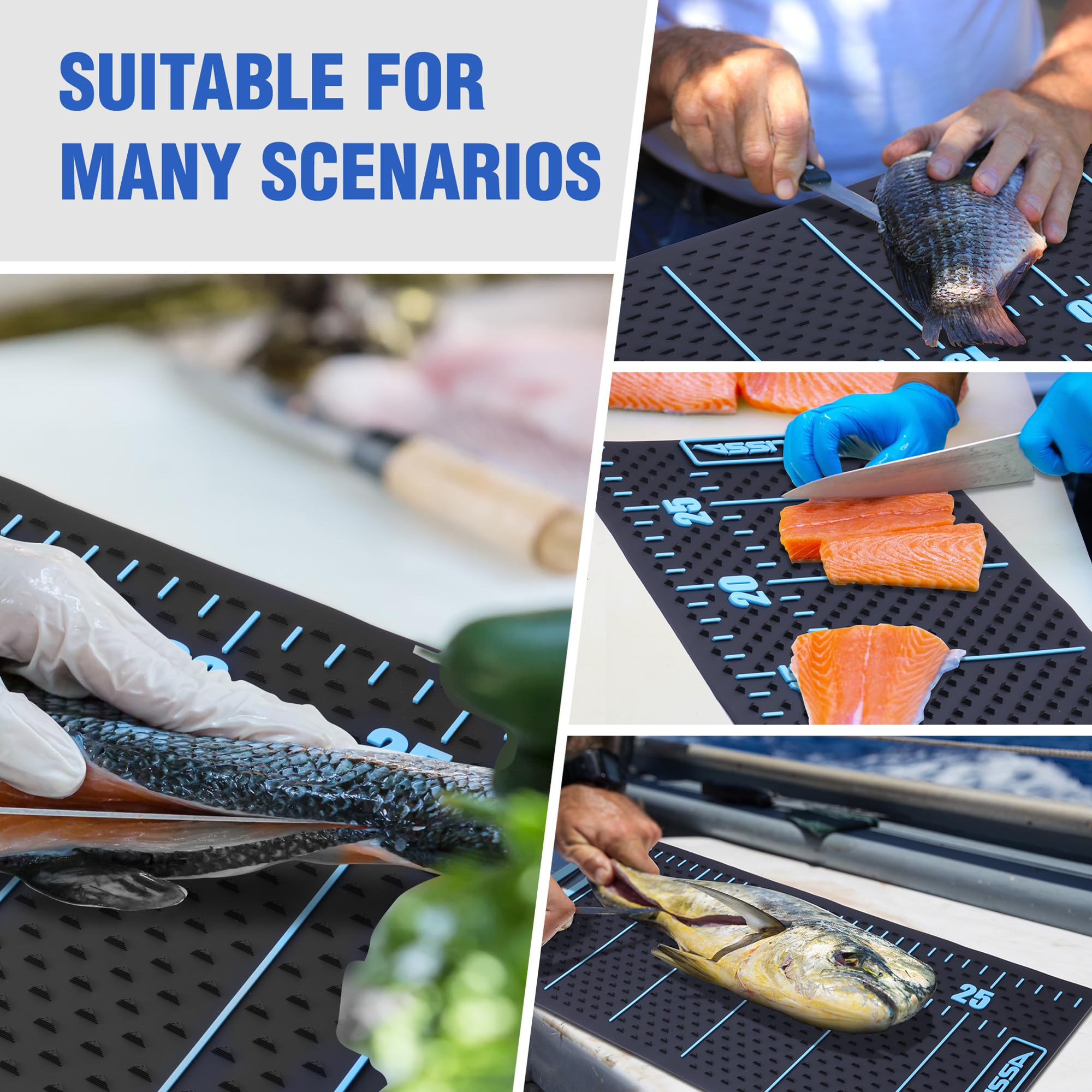 FLISSA easy-clean fish fillet mat suitable for everyday prep