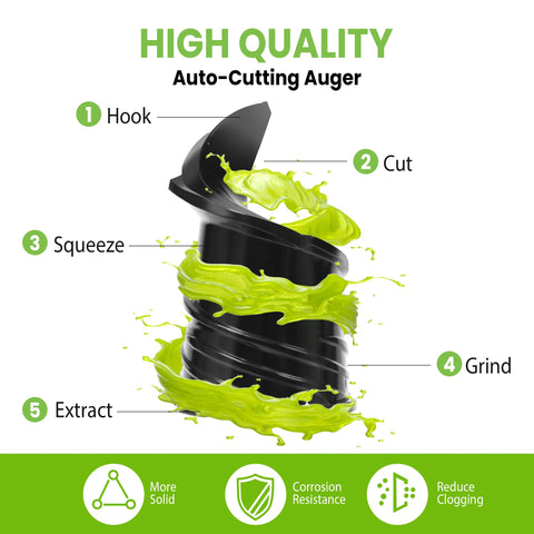 Floisdace BPA-free juicer body ensures safe, clean juice for your family.