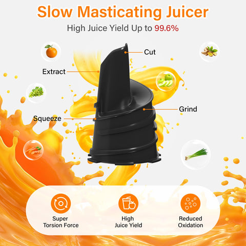 Floisdace juicer with easy assembly for quick setup and cleanup after juice time
