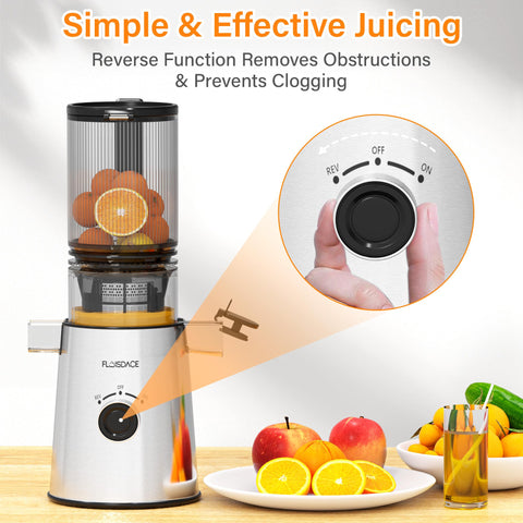 Floisdace low-speed operation preserves nutrients and minimizes heat during juicing