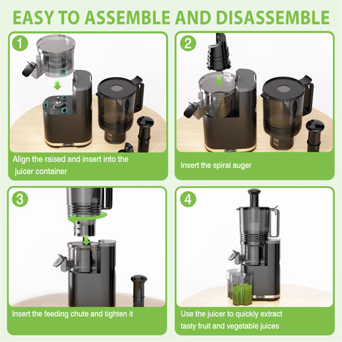 Floisdace 350W motor delivers high juice yield with efficient extraction.