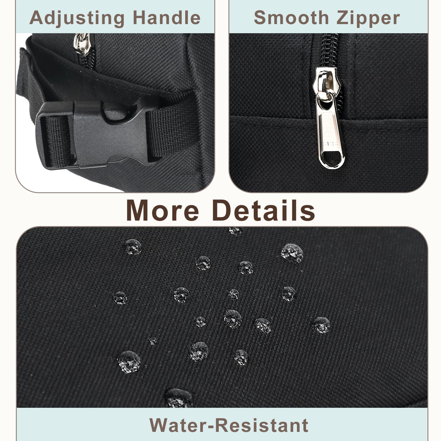 FlowFly compact 9x4.8x5 inch lunch bag fits a standard meal box.