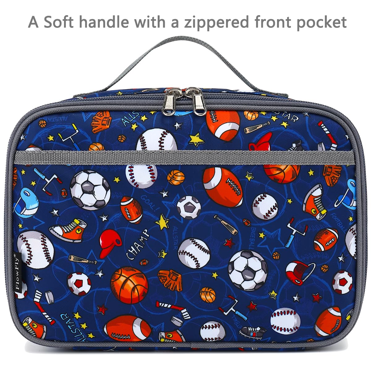 FlowFly front pocket detail highlighting easy-access storage for utensils and napkins