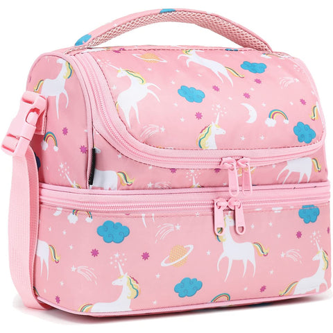 FlowFly Kids Double Decker Cooler front view, rugged and ready for school lunches
