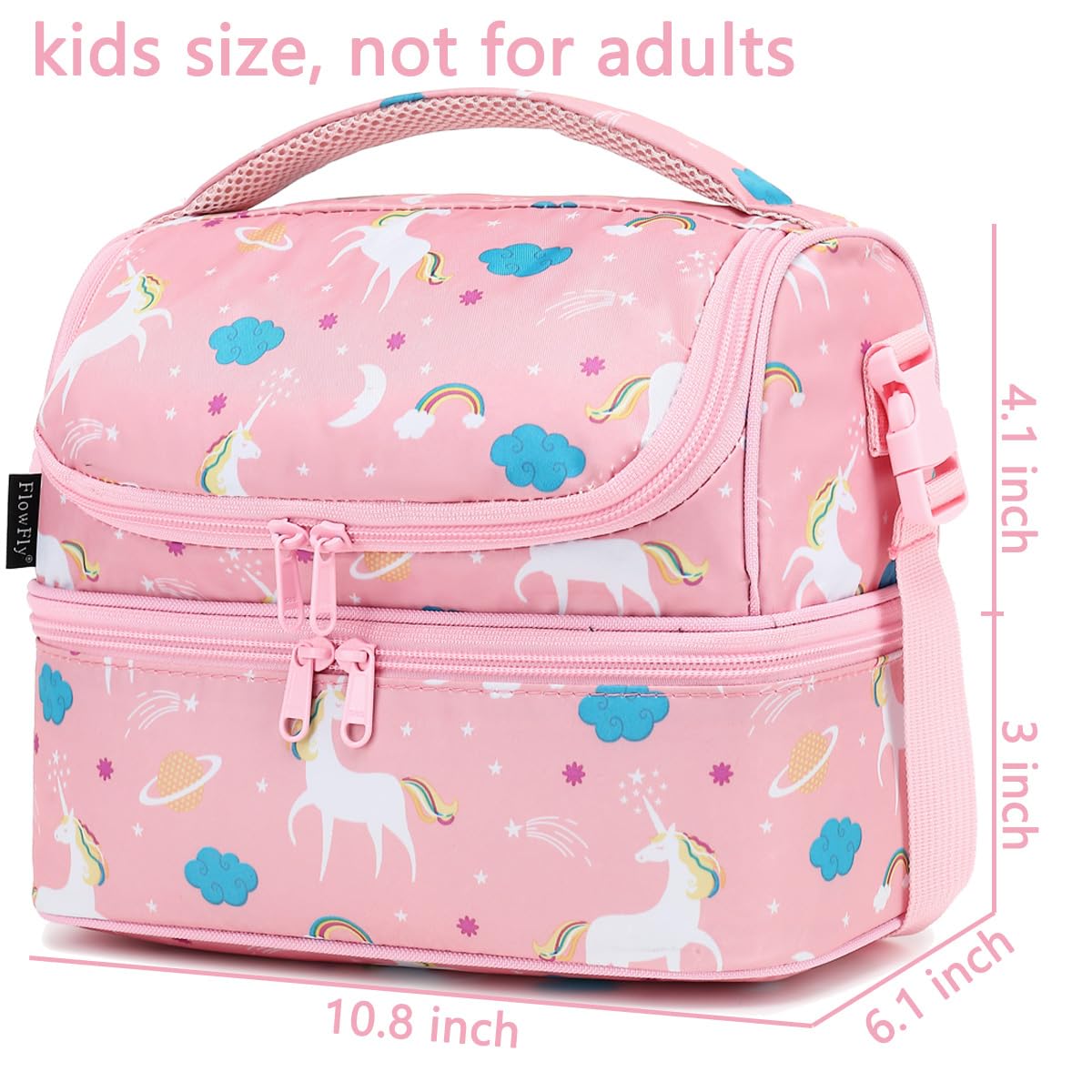 FlowFly Kids Double Decker Cooler inside division keeps meals organized and accessible