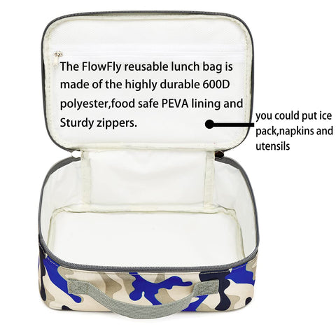 FlowFly insulated liner helps keep meals fresh during the day
