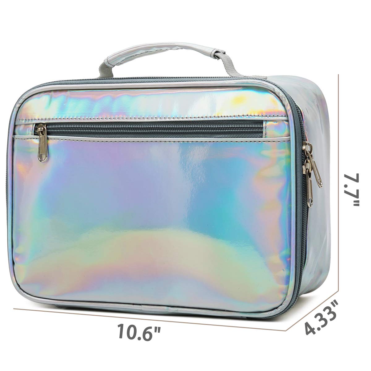 FlowFly Kids Lunch Bag inner mesh pouch organizes napkins and utensils for neat packing.
