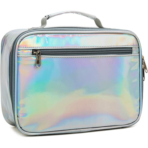 FlowFly Kids Lunch Bag insulated silvery exterior keeps meals fresh during school days.