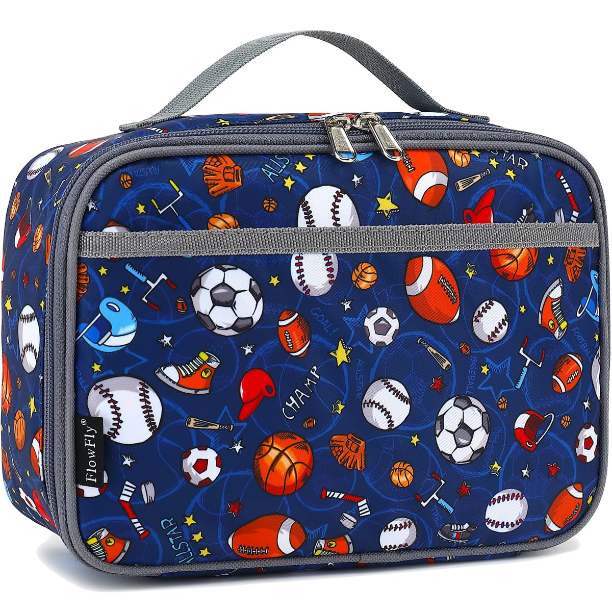 FlowFly kids lunch bag open view showing insulated interior for fresh meals