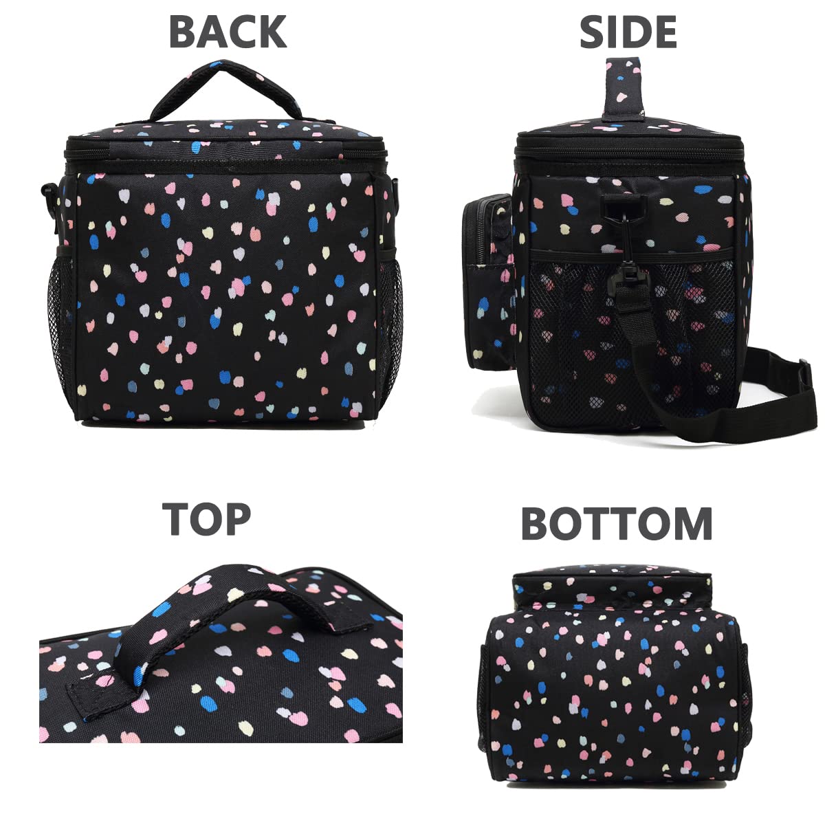 FlowFly large-capacity lunch bag fits containers, bowls, and utensils for busy days.