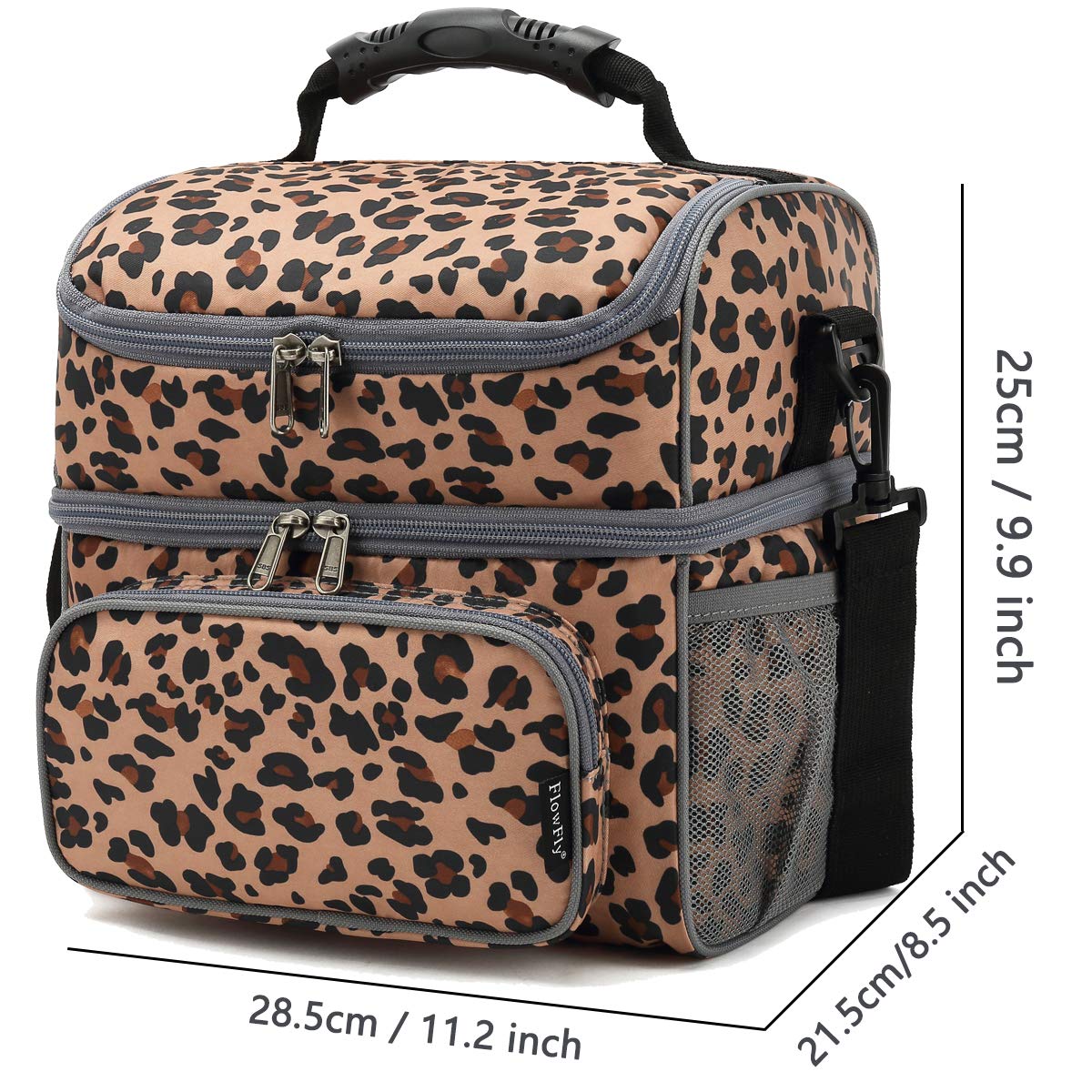FlowFly Leopard cooler top view with easy-access upper compartment