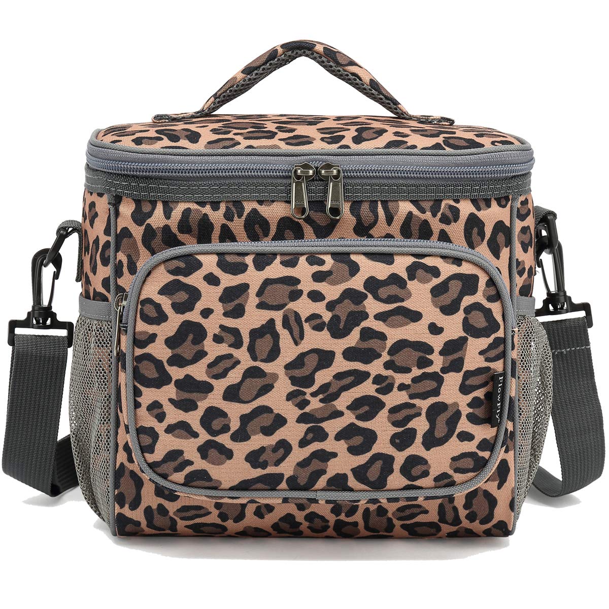 FlowFly Leopard lunch bag dimensions suit standard lunch containers and snacks.