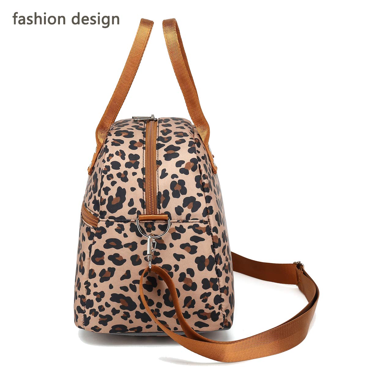 FlowFly Leopard lunch bag dimensions help fit taller bottles