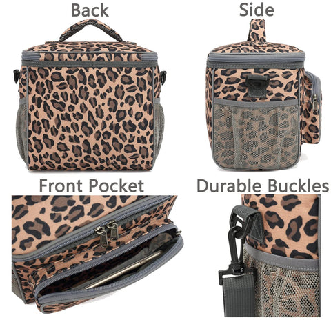 FlowFly Leopard lunch bag insulated interior helps keep meals fresh for hours.