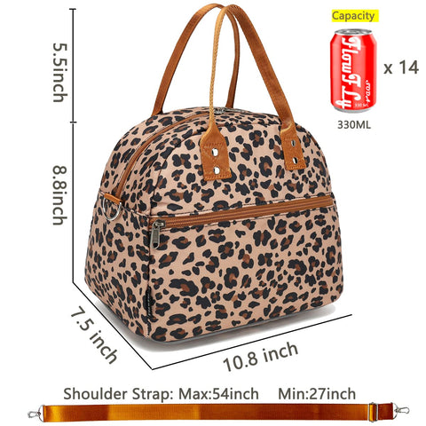 FlowFly Leopard lunch bag insulated interior preserves meals