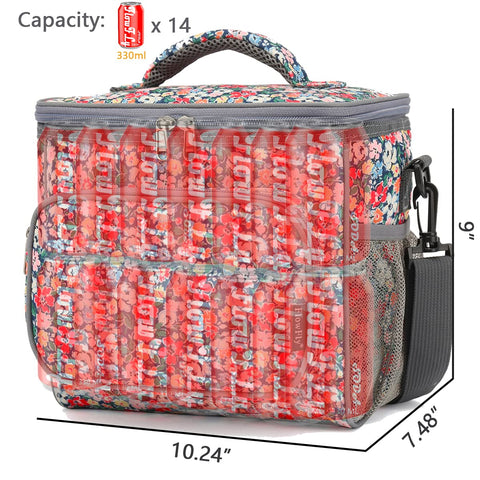 FlowFly insulated lunch bag 600D polyester material for lasting durability.