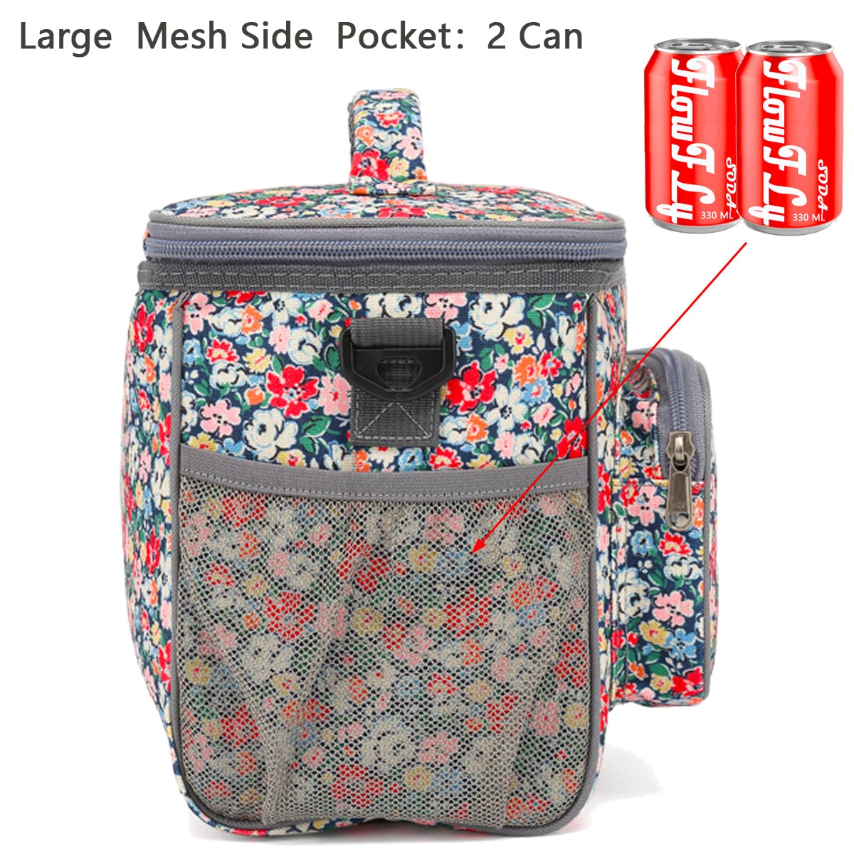 FlowFly insulated lunch bag ample storage to hold meals and drinks.