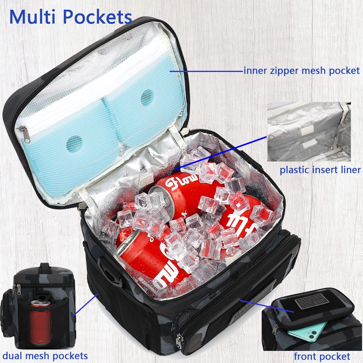 FlowFly lunch bag durable polyester fabric withstands daily use.