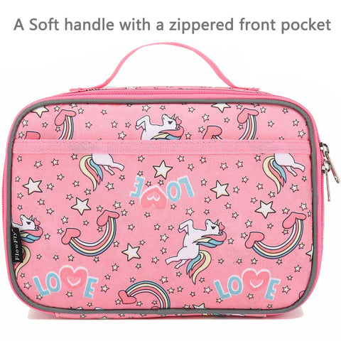 FlowFly lunch bag front pocket for quick snacks and secret notes
