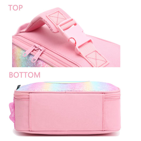 FlowFly Kids Lunch Box in use inside a backpack demonstrates versatility